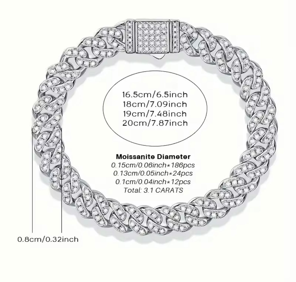 Mossanite Diamond Cuban Chain