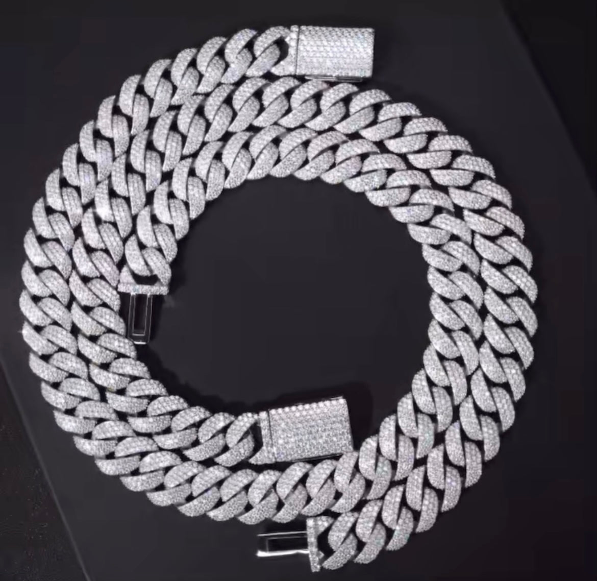 22 MM Moissanite Diamond Cuban Chain