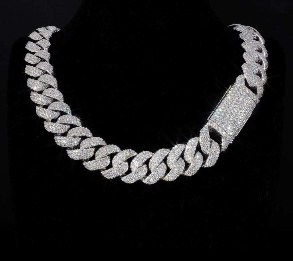 22 MM Moissanite Diamond Cuban Chain
