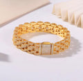 18K Gold Plated Multi Row Cuban Link Bracelet