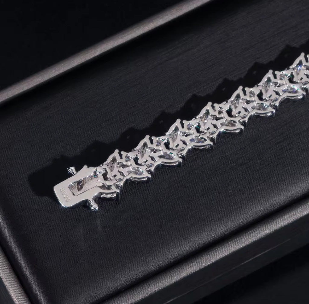 9MM Moissanite Marquise Cut Bracelet